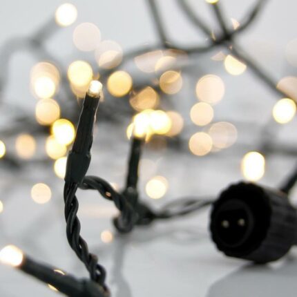 Χριστουγεννιάτικα Λαμπάκια 200 LED Πράσινο Καλώδιο Θερμό Φως Επεκτεινόμενα Εξωτερικού Χώρου 31W
