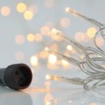 Χριστουγεννιάτικα Λαμπάκια 300 LED Διάφανο Καλώδιο Θερμό Φως Πρόγραμμα Εξωτερικού Χώρου 31W
