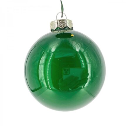 Χριστουγεννιάτικη Γυάλινη Μπάλα Πράσινη 8εκ