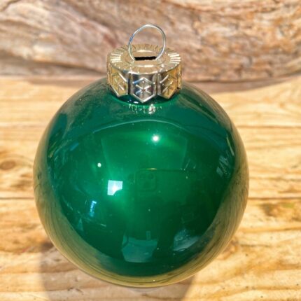 Χριστουγεννιάτικη Γυάλινη Μπάλα Πράσινη 8εκ