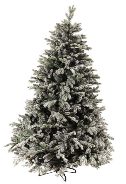 Χριστουγεννιάτικο Δέντρο Χιονισμένο Έλατο Διπλό Φύλλωμα Γκλίτερ 2.70μ