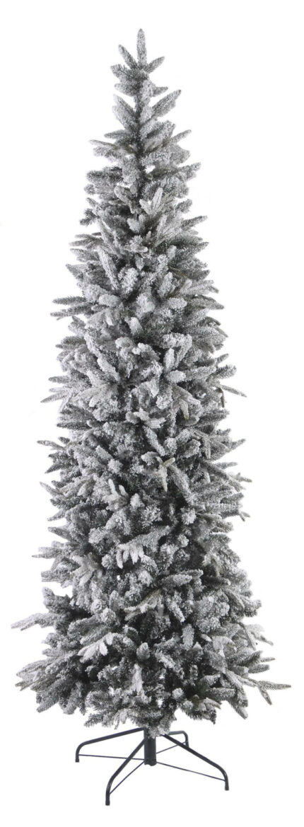 Χριστουγεννιάτικο Δέντρο Χιονισμένο Slim Διπλό Φύλλωμα 2,40μ