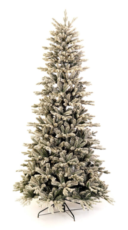 Χριστουγεννιάτικο Δέντρο Χιονισμένο Slim Διπλό Φύλλωμα Plastic & Pvc 2,40μ