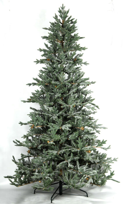 Χριστουγεννιάτικο Δέντρο Παγωμένο Έλατο Plastic Κουκουνάρι 2.40μ