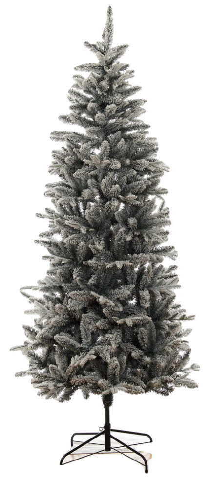 Χριστουγεννιάτικο Δέντρο Slim Χιονισμένο Διπλό Φύλλωμα 2,10μ