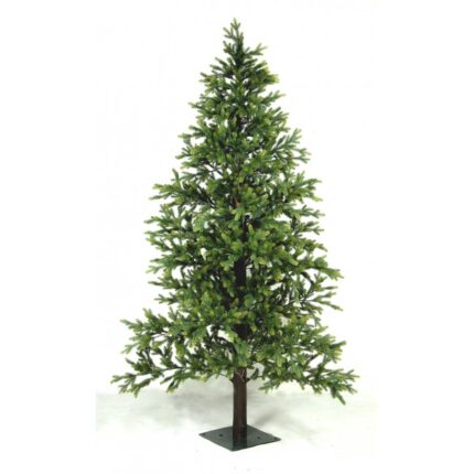 Χριστουγεννιάτικο Δέντρο Ξύλινο Κορμό Έλατο Plastic Φύλλωμα 2.10μ