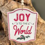 Χριστουγεννιάτικo Στολίδι Μεταλλική Πινακίδα Joy To The World