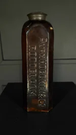 Διακοσμητικό Βάζο Γυάλινο Μπουκάλι Μεταλλικό Καπάκι 35εκ