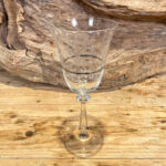 Ποτήρι Γάμου Κρασιού Κρυστάλλινο Ασημί Ρίγα Σχέδιο Φύλλα 9*21εκ