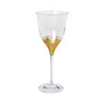 Ποτήρι Γάμου Κρασιού Κρυστάλλινο Φύλλα Χρυσού