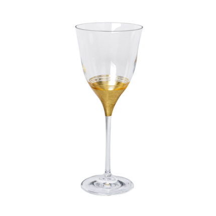 Ποτήρι Γάμου Κρασιού Κρυστάλλινο Φύλλα Χρυσού