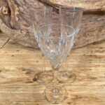 Σετ Γάμου Ποτήρια Κρασιού & Σαμπάνιας Κρυστάλλινα Σκαλιστές Ρίγες 20εκ & 23cm