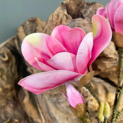 Υφασμάτινο Λουλούδι Μανώλια Φούξια Ροζ 80εκ