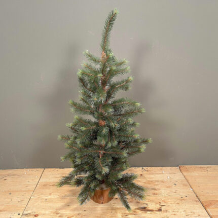 Μικρό Χριστουγεννιάτικο Δέντρο Ξύλινη Βάση 90εκ