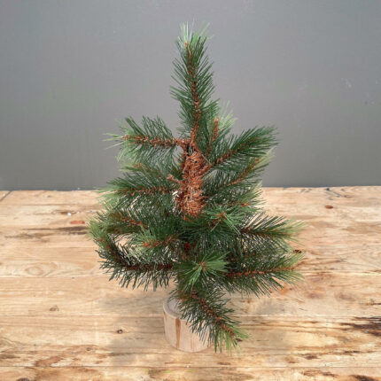 Μικρό Χριστουγεννιάτικο Δέντρο Ξύλινη Βάση 30εκ