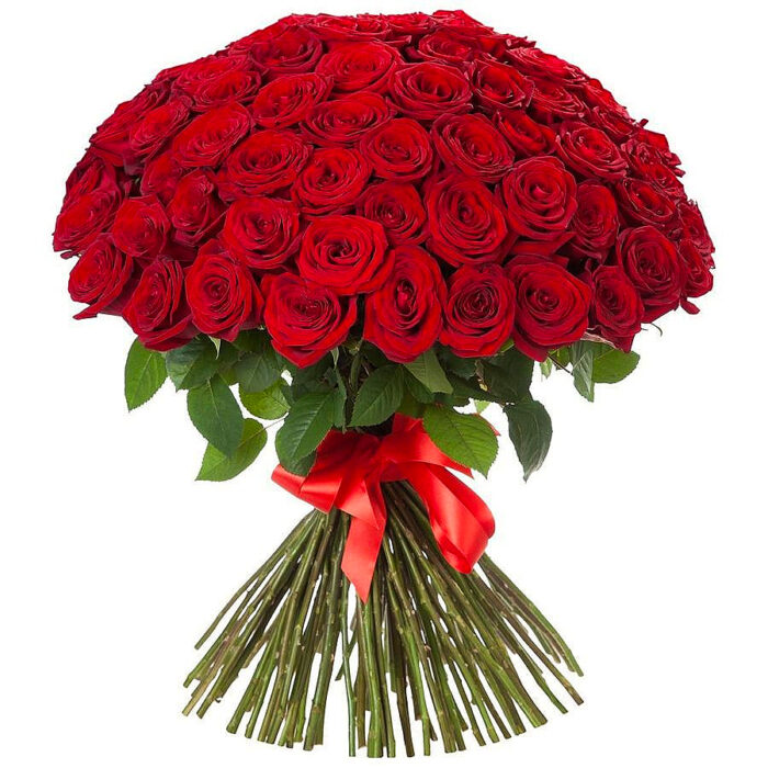Μπουκέτο Τριαντάφυλλα Κόκκινα 100τμχ