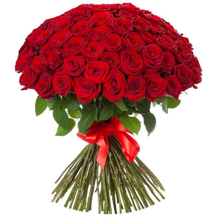 Μπουκέτο Τριαντάφυλλα Κόκκινα 75τμχ