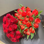 Μπουκέτο Τριαντάφυλλα Κόκκινα & Τουλίπες