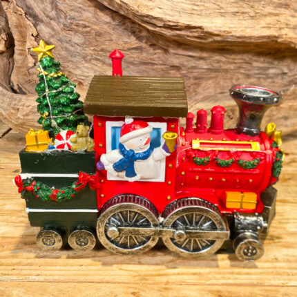Χριστουγεννιάτικο Διακοσμητικό Κεραμικό Τρένο Κόκκινο