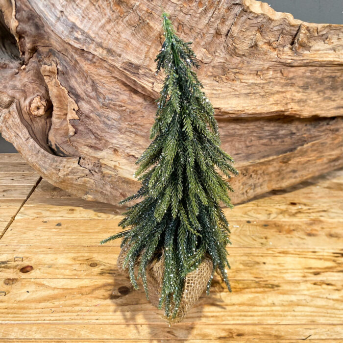 Μικρό Χριστουγεννιάτικο Δέντρο Γκλίτερ Λεπτό Φύλλωμα Πράσινο