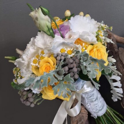 Νυφική Ανθοδέσμη Γάμου Ορτανσία & Λουλούδια Αγρού