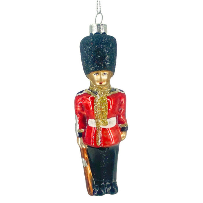 Χριστουγεννιάτικο Στολίδι Βασιλικός Φρουρός Κόκκινο Γυάλινο 15εκ