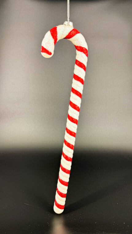 Χριστουγεννιάτικο Στολίδι Λευκό Κόκκινο Candy Cane Πλαστικό 35εκ