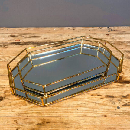 Δίσκοι Διακοσμητικοί Σετ Πολύγωνοι Χρυσοί Με Καθρέφτη