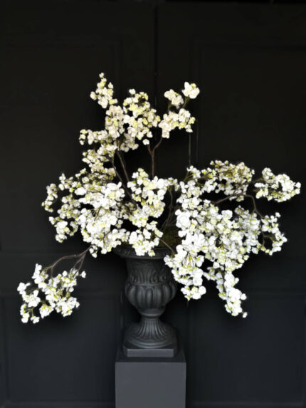 Αμφορέας Μαύρος Με Λευκά Λουλούδια Αμυγδαλιά