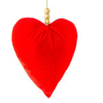 Βελούδινη Καρδιά Κόκκινη Υφασμάτινη Αγίου Βαλεντίνου
