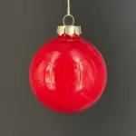 Χριστουγεννιάτικη Μπάλα Γυάλινη Έντονο Κόκκινο 8εκ
