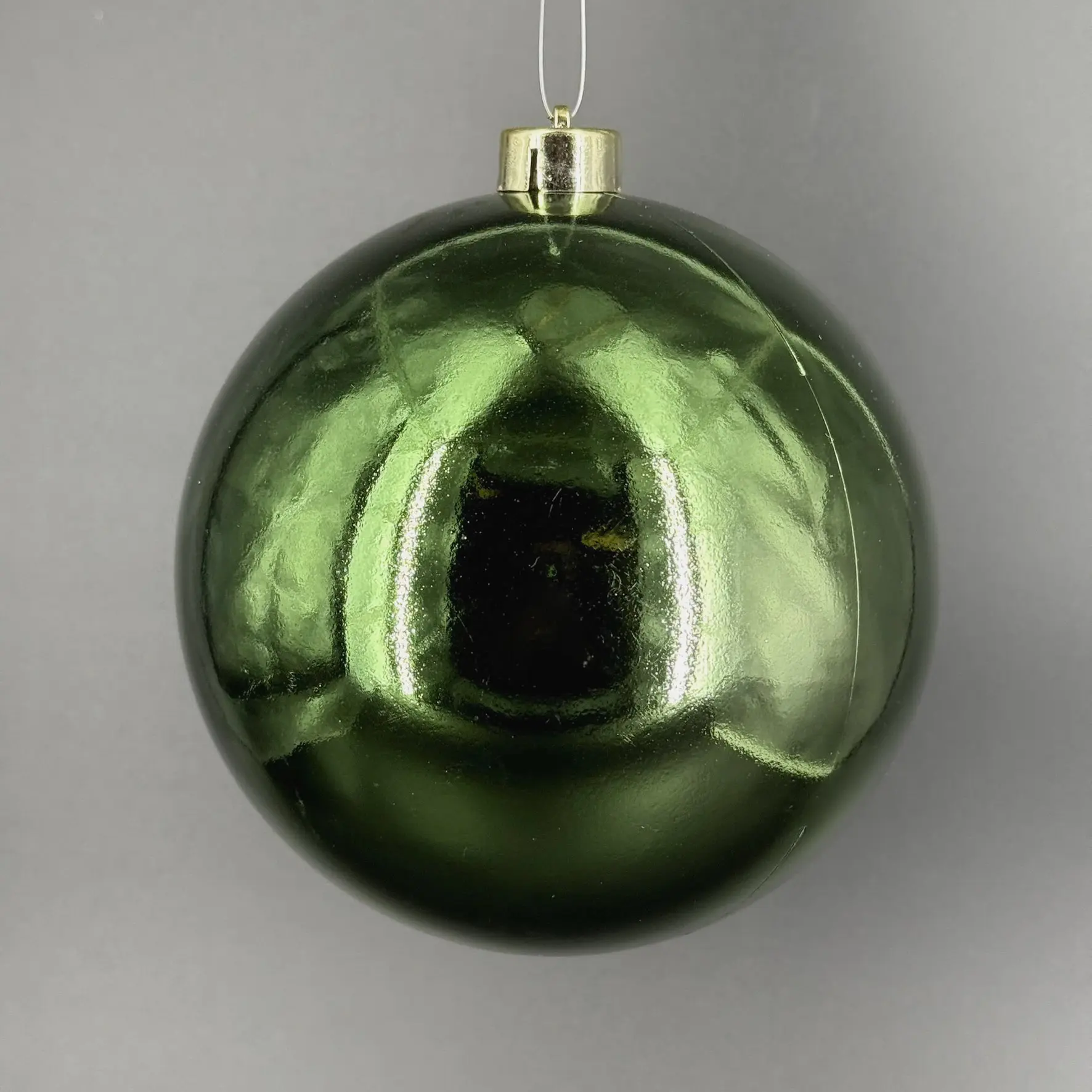 gyalisteri-christougenniatiki-bala-prasini-monochromi Γυαλιστερή Χριστουγεννιάτικη Μπάλα Πράσινη Μονόχρωμη 15εκ