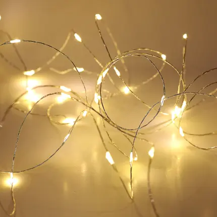 Χριστουγεννιάτικα Λαμπάκια 200 LED Θερμό Φως Σύρμα Ρεύματος