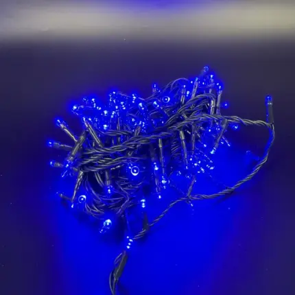 Χριστουγεννιάτικα Λαμπάκια IP44 240 LED Πράσινο Καλώδιο Μπλε Φως Πρόγραμμα Εξωτερικού Χώρου