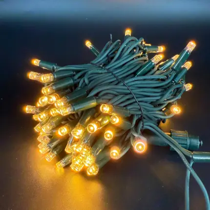 Χριστουγεννιάτικα Λαμπάκια IP20 100 LED Πράσινο Καλώδιο Φως Ημέρας Επεκτεινόμενα Εξωτερικού Χώρου
