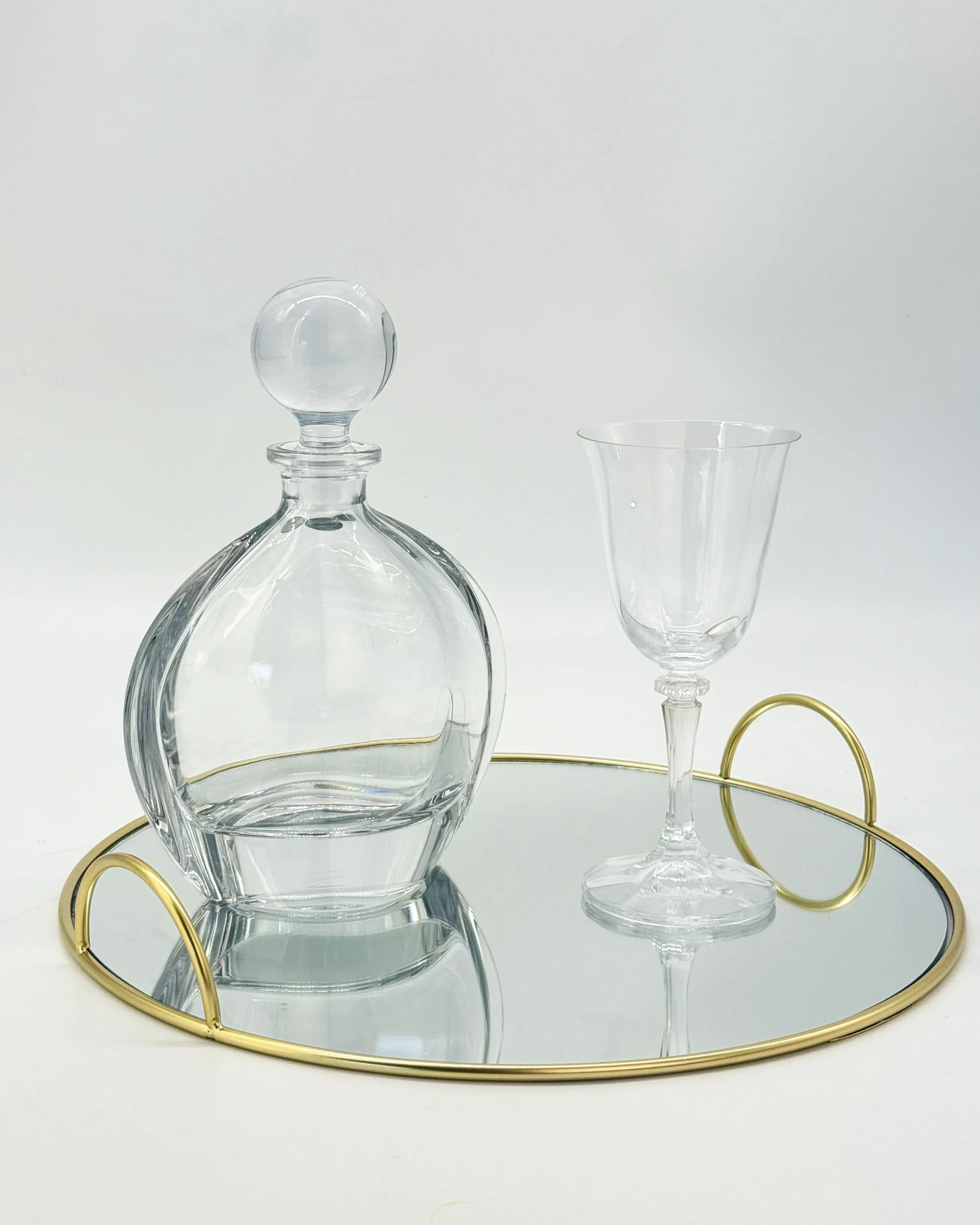 set-gamou-diskos-strongylos-oval-karafa-potiri-krystallina Σετ Γάμου Δίσκος Στρογγυλός Οβάλ Καράφα & Ποτήρι Κρυστάλλινα