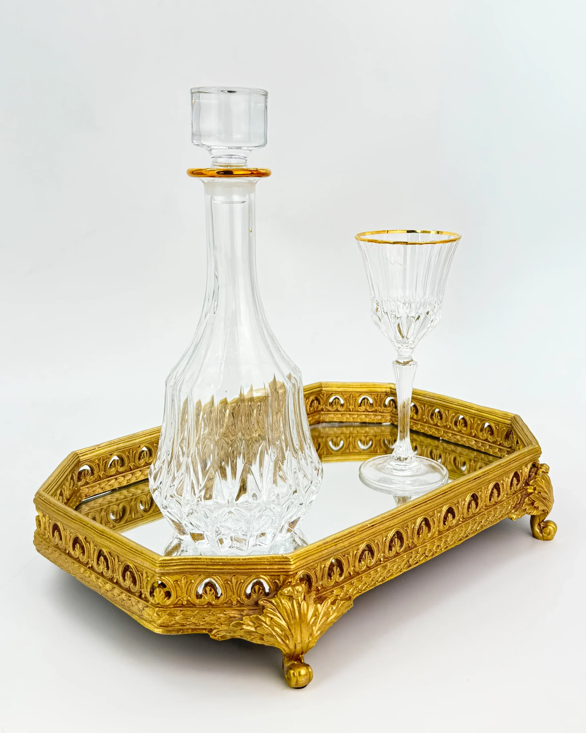 vintage-set-gamou-me-disko-polygono-karafa-skalisti-potiri Vintage Σετ Γάμου Με Δίσκο Πολύγωνο Καράφα Σκαλιστή & Ποτήρι