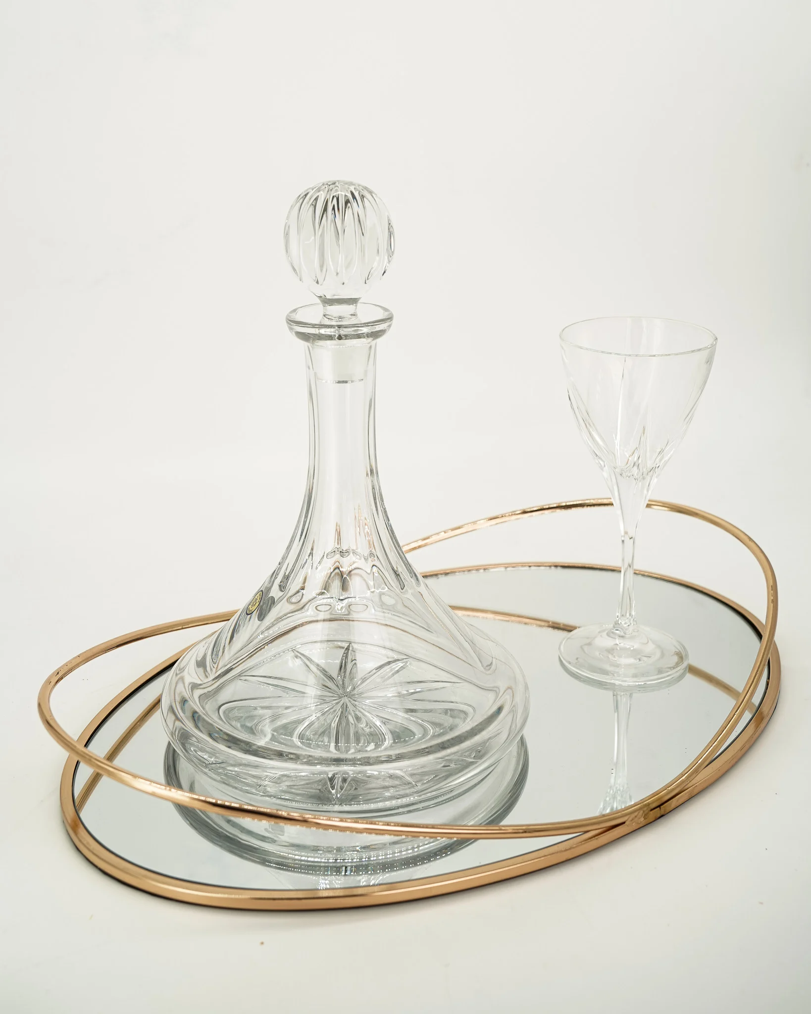 set-gamou-karafa-louloudi-potiri-krystallino-diskos-chrysos Σετ Γάμου Καράφα Λουλούδι Ποτήρι Κρυστάλλινο & Δίσκος Χρυσός