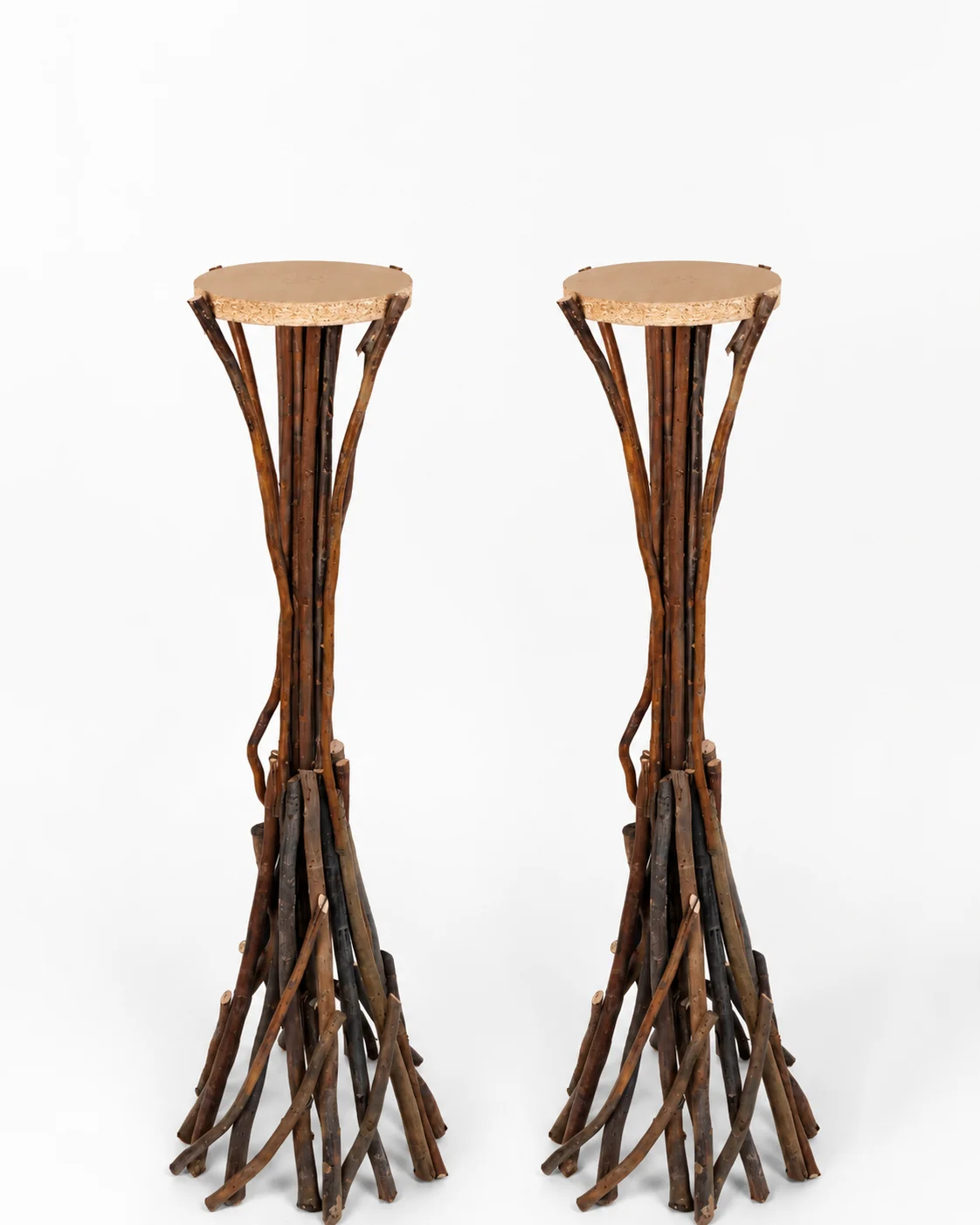 vaseis-gia-labades-gamou-xylines-boho Βάσεις για Λαμπάδες Γάμου Ξύλινες Boho 27*110εκ